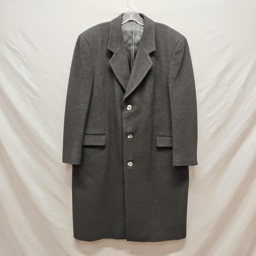 Silver Cloud Coat Mens 44R Gray Cashmere Blend Wool Overcoat Long Topcoat
